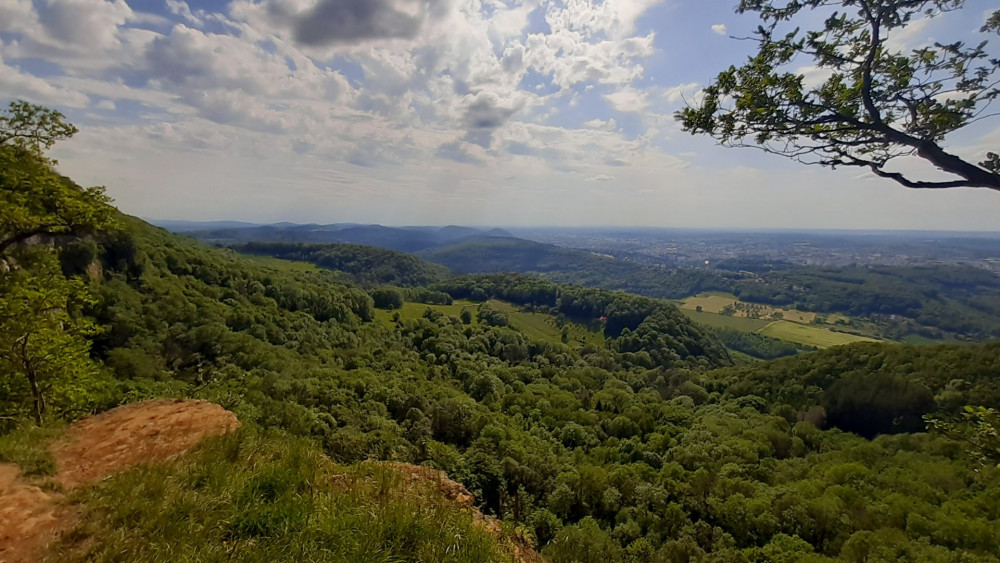 Point de vue depuis le haut de la falaise