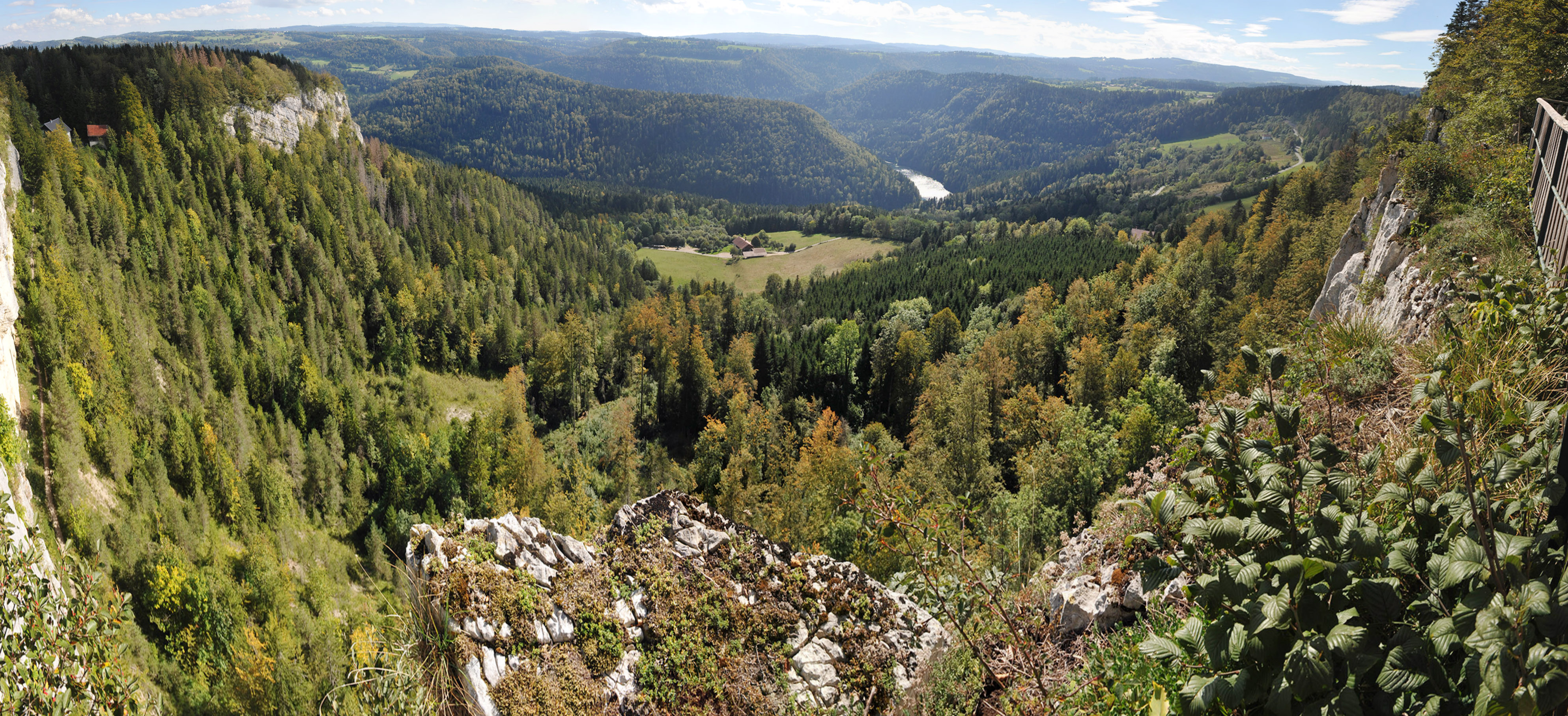 La vue depuis le haut de la falaise