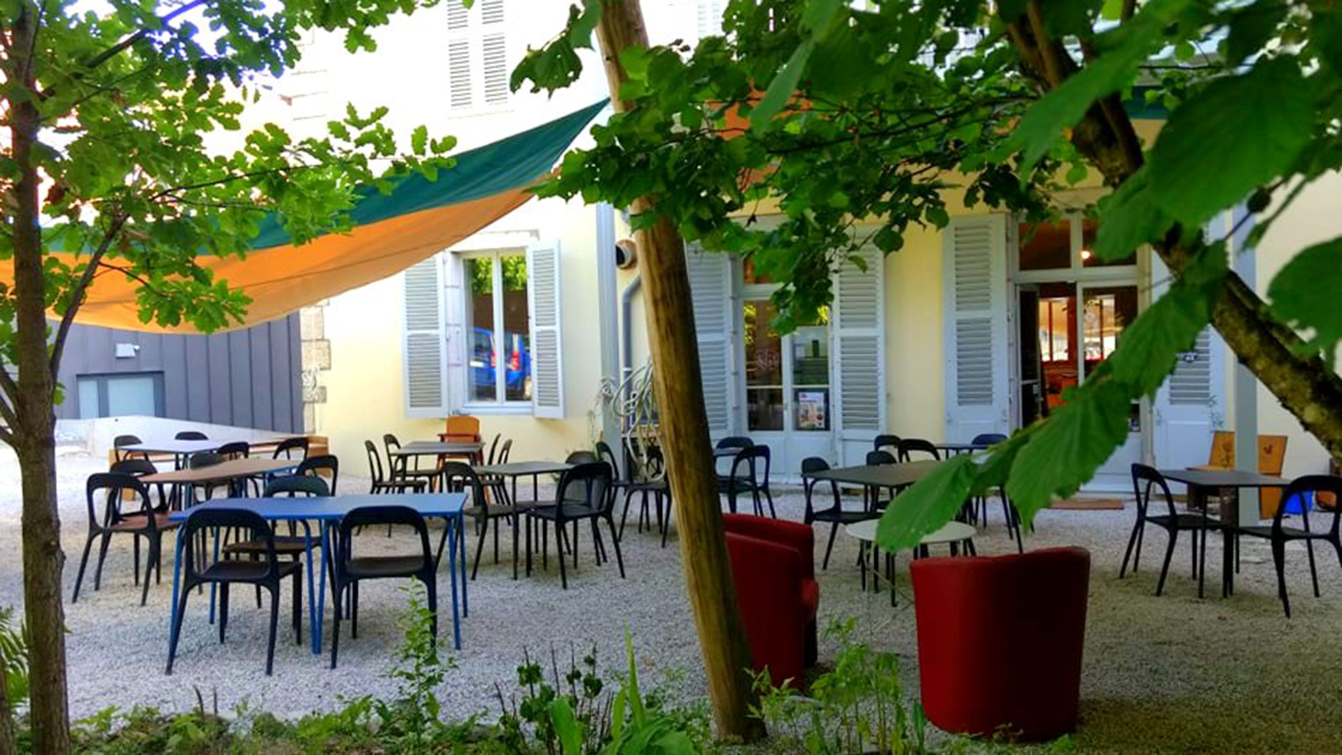 Terrasse de derrière de l'ilôt