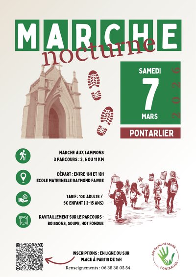 7 mars Marche Nocturne de la Chapelle deuxième édition - pontarlier