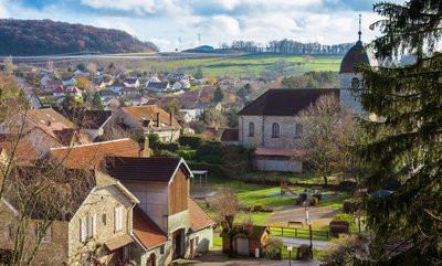 Vue du village et de l'église