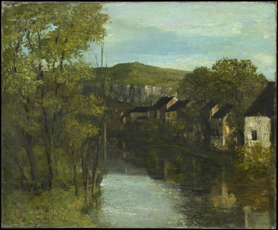 Gustave Courbet (1819-1877) - Le Miroir d'Ornans ou Vue d'Ornans, vers 1872 - Huile sur toile - MNR 181 - Inv. D.1953.1.1