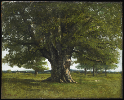 Gustave Courbet (1819-1877) - Le Chêne de Flagey ou Chêne de Vercingétorix, camp de César près d’Alésia, 1864 - Huile sur toile