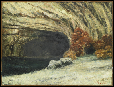 Gustave Courbet (1819-1877) - Grotte de la source enneigée, vers 1866 - Huile sur toile - Inv. 1985.1.2
