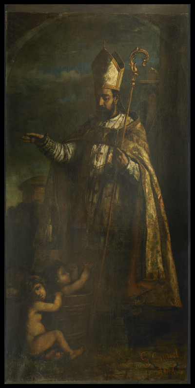 Gustave Courbet (1819-1877) - Saint Nicolas ressuscitant les petits enfants, 1847 - Huile sur toile - Dépôt de la ville de Saule