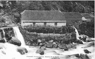 Moulins et scierie au niveau de Goule, activités anciennes