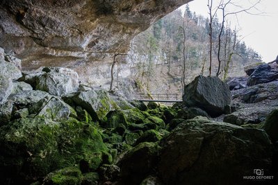 Vue depuis l'intérieur de la grotte