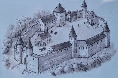 Vue d'artiste du château