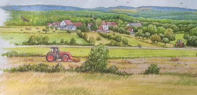 Paysage agricole de Montrond-le-Château