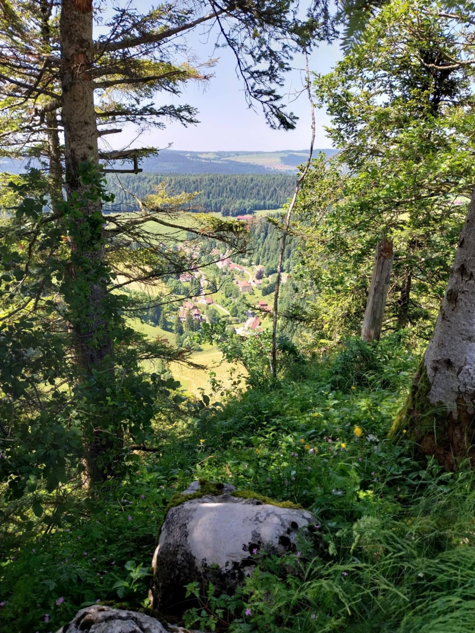 Point de vue sur le village de Derrière le Mont