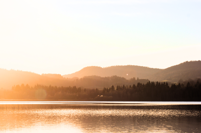 Coucher de soleil sur le Lac de Remoray