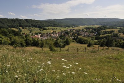 Vue sur le village de Soye