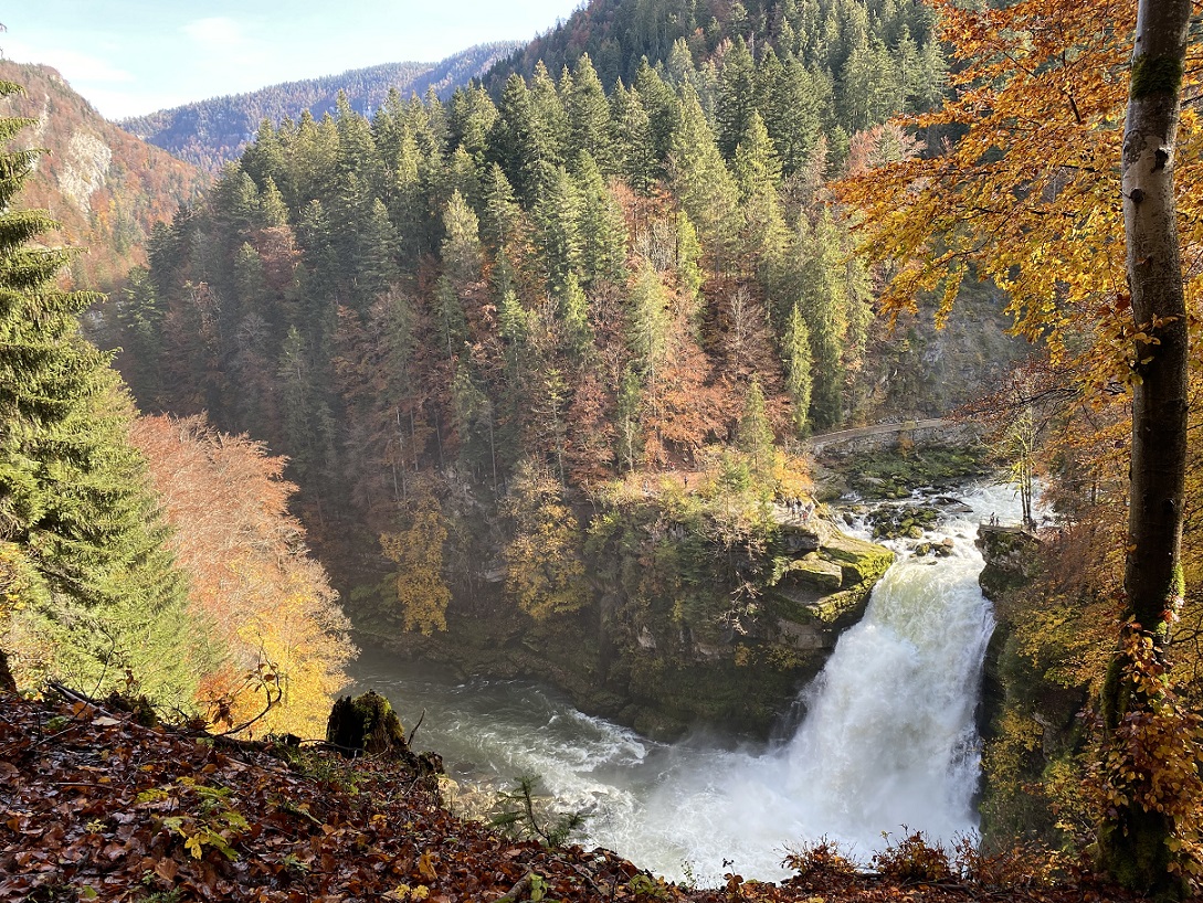 Saut du Doubs à l'automne
