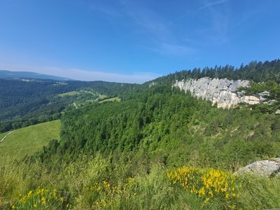Sur les Roches, longées en fin d'itinéraire