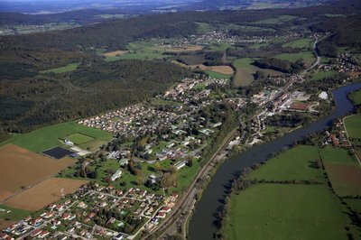 Vue aérienne de Novillars